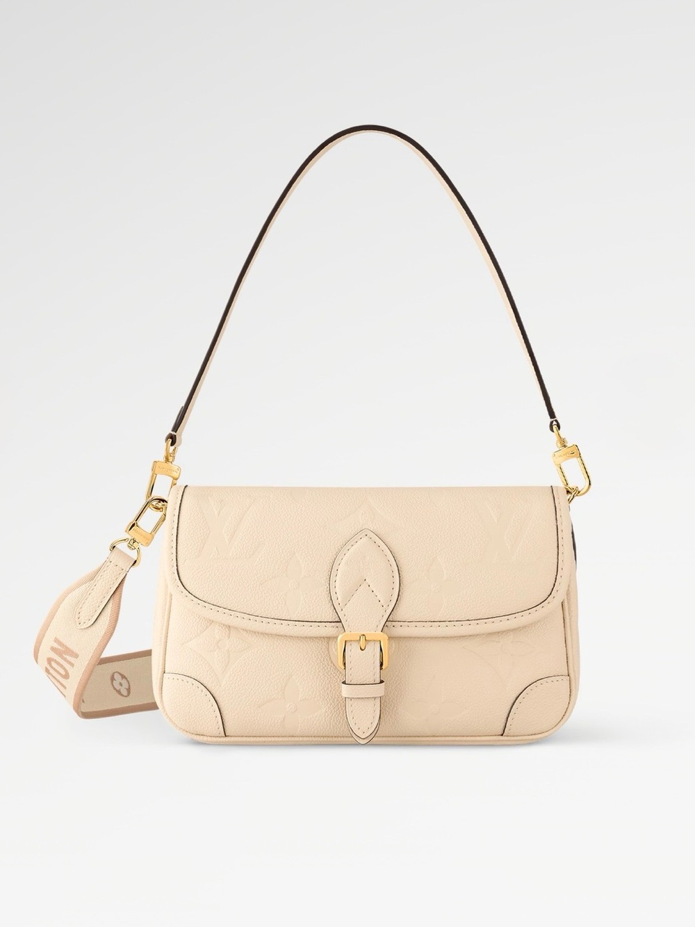 NWT Louis Vuitton Diane Cream Satchel Purse